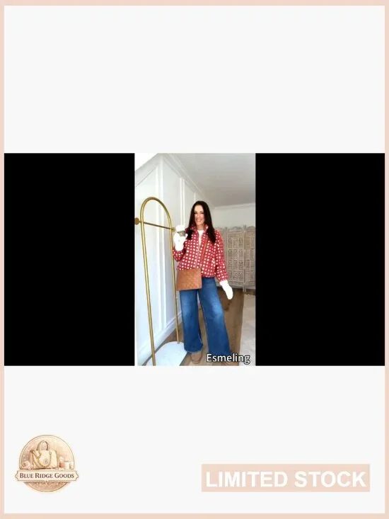 Long Sleeve Cropped Sherpa Fleece Jacket Plaid Teddy Oversized Chunky Outerwear - Picture 7 of 7